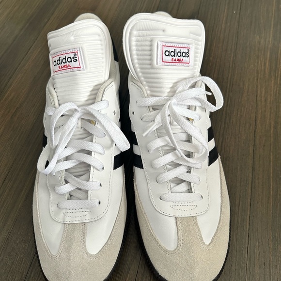 Adidas Samba MENS Size 13 Indoor Aoccer Shoes White and Black Trainers - Picture 3 of 7